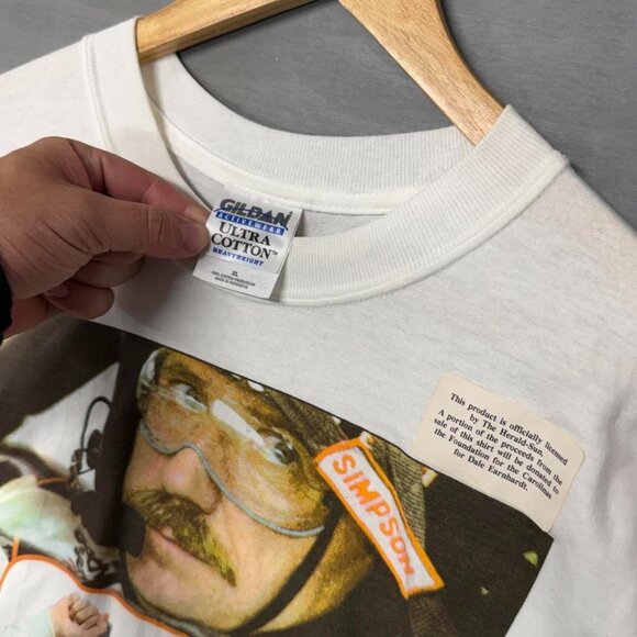 Vintage Deadstock Dale Earnhardt White 2001 Intimidator Nascar Shirt XL - Picture 3 of 4